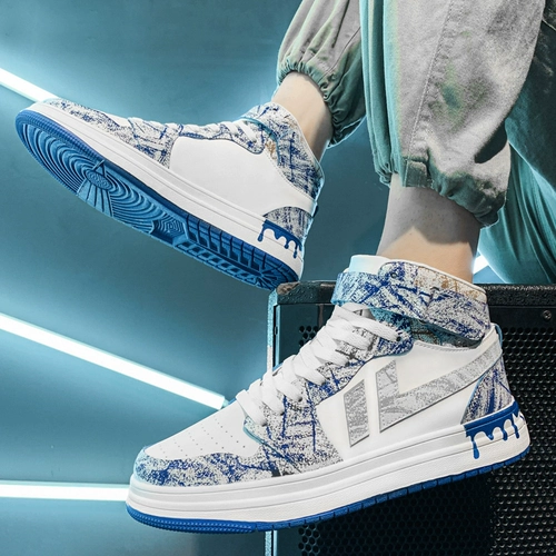 Лорд Ли Кайзи Специальная обувь 2022 Осень и зима Новые мужчины и женские высокие банды и бархатные туфли Большой размер 454647