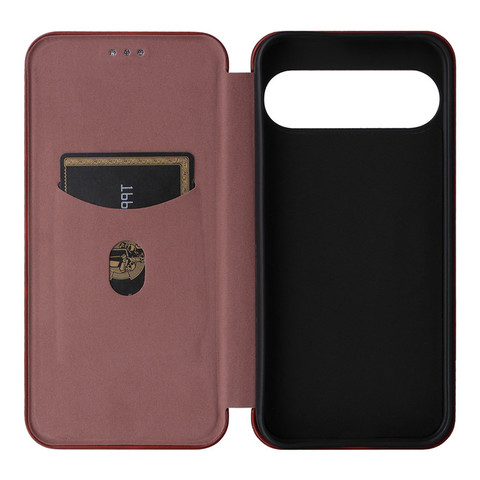 Wallets Folio Flip Synthetic Leather Carbon Fiber 9, 9 Pro, 9 Pro XL Google Pixel Phone Case