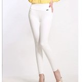 Тонкие штаны, шелковые белые цветные эластичные леггинсы для матери, высокая талия
