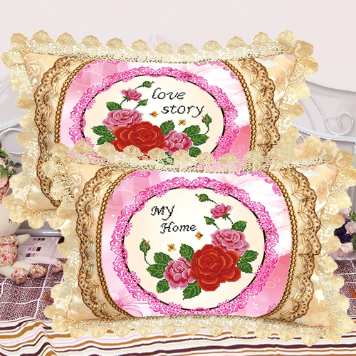 Подушка, диван, наволочка для влюбленных для спальни, «сделай сам», новая коллекция, 2023, с вышивкой