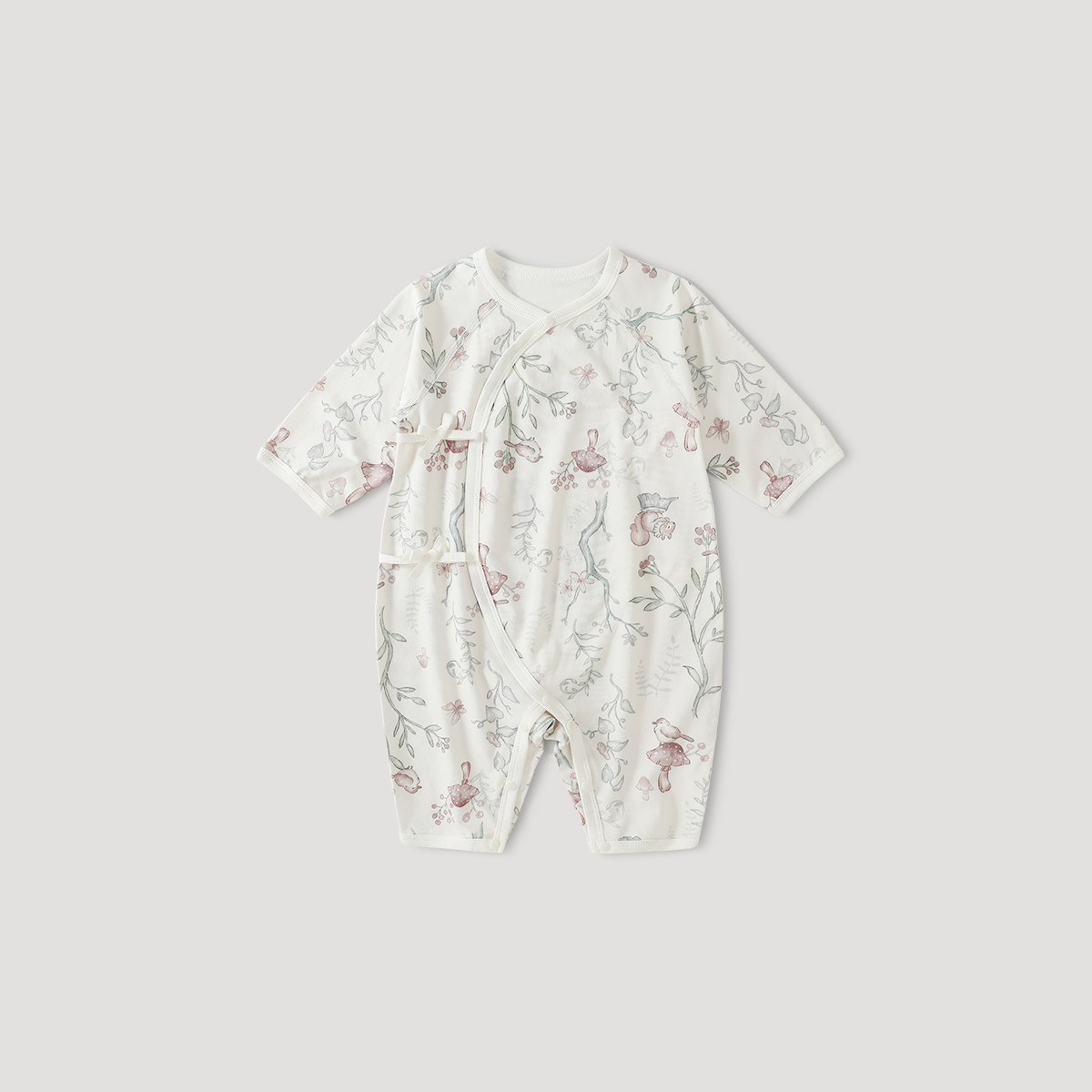 莫代尔秋冬婴儿四季长袖连体衣