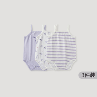 夏季小月龄吊带婴儿连体衣