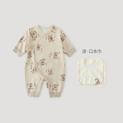 巴厘小猪初生婴儿连体衣春秋衣服