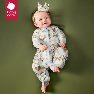 babycare山茶花连体衣婴儿爬服包屁衣
