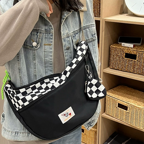 Шахматы, брендовая сумка через плечо, универсальная японская школьная юбка для школьников, Южная Корея