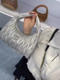 法国直邮MiuMiu缪缪正品褶皱小羊皮云朵包单肩腋下包手提斜跨女包