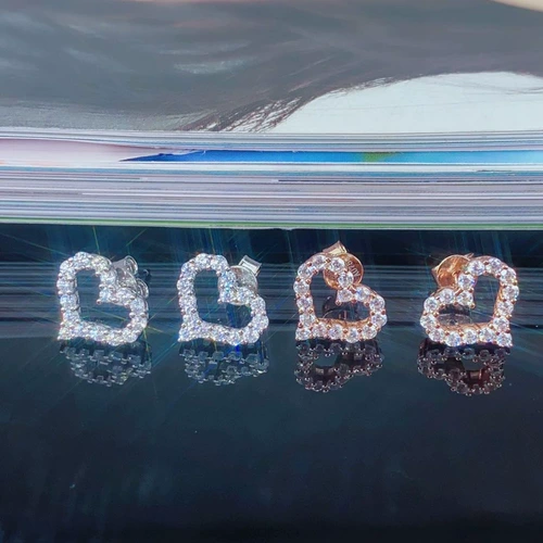 Золотые серьги, 18 карат, розовое золото