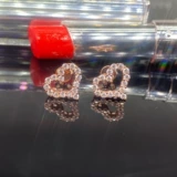 Золотые серьги, 18 карат, розовое золото