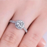 Платиновая импортная инкрустация камня, лента, кольцо, 24 карат