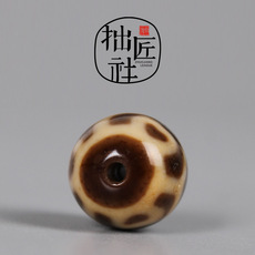 Ювелирные изделия и полуфабрикаты 西藏达洛长寿莲花天珠 牙黄老天珠天然老矿diy手链串腰珠顶珠勒子