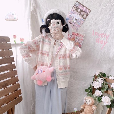 taobao agent Cute knitted sweater, Japanese cardigan, jacket