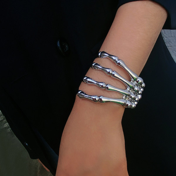 Tide, дизайнерский ретро небольшой серебряный браслет в стиле хип-хоп подходит для мужчин и женщин