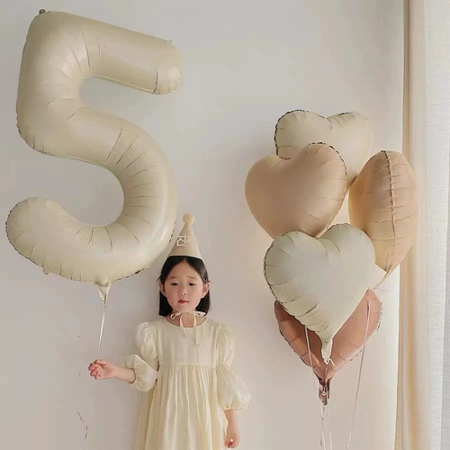 Кремовый цифровой детский воздушный шар для мальчиков, 2 лет