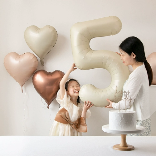 Кремовый цифровой детский воздушный шар для мальчиков, 2 лет