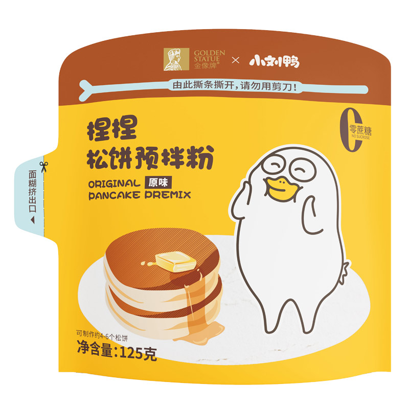 [第2件0元]小刘鸭x金像牌松饼粉捏捏袋125g