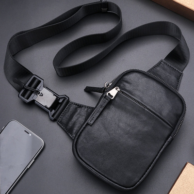 taobao agent Chest bag, men's shoulder bag, small leather one-shoulder bag, backpack, cowhide