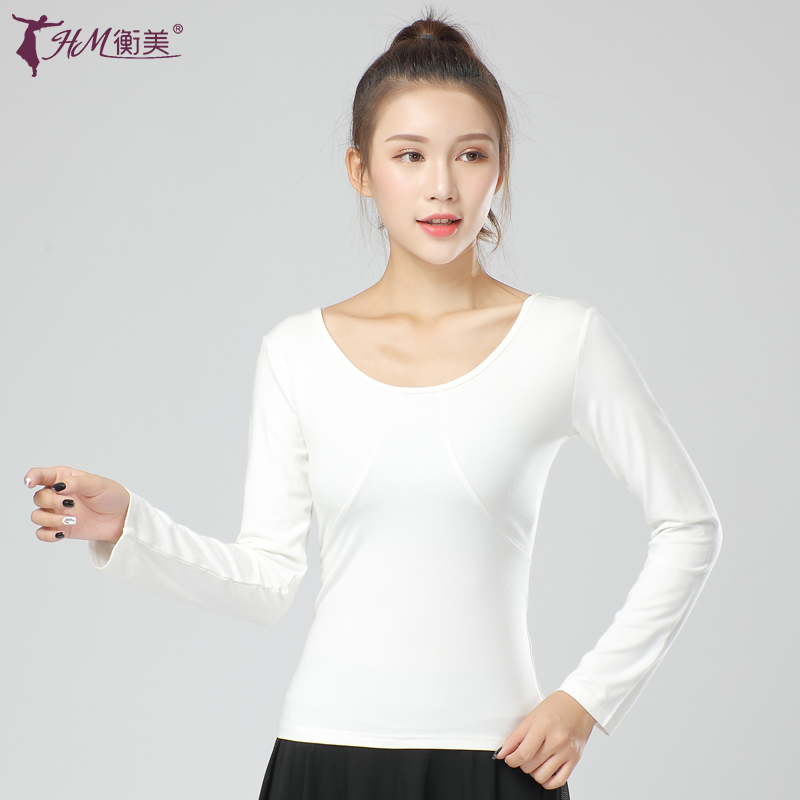 latin dance training dress female adult body dance dress long sleeve dance top modal modern dance costume