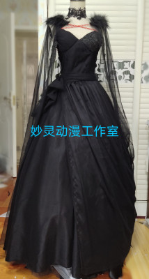 taobao agent Miao Ling Anime Fate Black Jeanist Black Wedding White Flower Marrying COS Capacity Customization