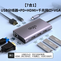 [7 -IN -1] USB3.0*3+Gigabit Network Port+HDMI+PD+VGA
