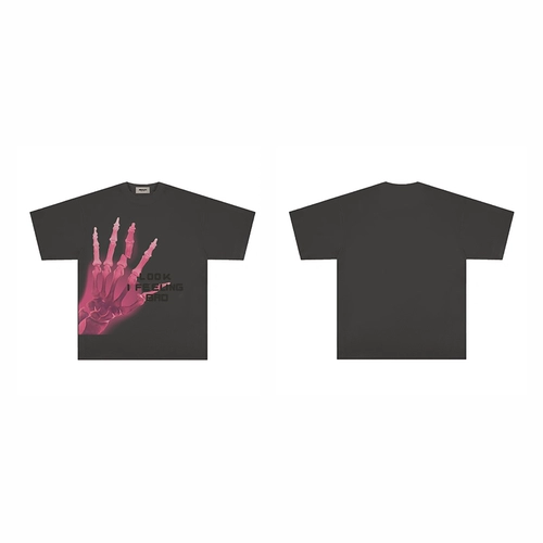 Смотри, я чувствую себя плохой американский ретро -череп для печати пальмы мужчин и женщин, бренд, бренд, прилив, бренд, короткий, Pomelo t