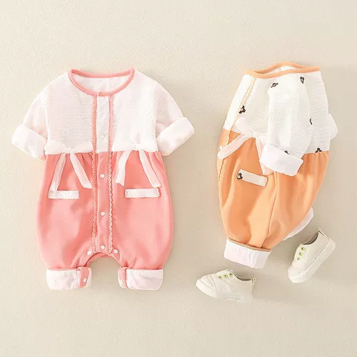Детское демисезонное боди для выхода на улицу для девочек для новорожденных, осеннее, 1-3 мес.