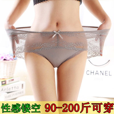 taobao agent Sexy ultra thin transparent underwear, lace pants, plus size, tight, for transsexuals