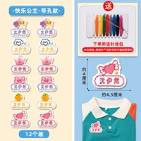 Именная наклейка для принцессы, с вышивкой, 12 шт