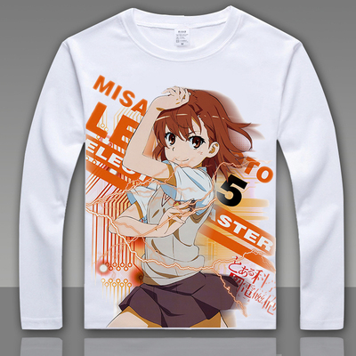 taobao agent A scientific ultra -electromagnetic cannon Misaka Misaka Baijing Kuroko Sister Anime short -sleeved T -shirt around the clothes long sleeves