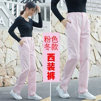 Женские розовые зимние брюки