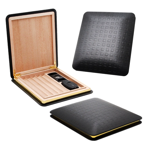 Бесплатная доставка Lafuli Cigar Box Snow Pine Wood Portable Moisturizing Box Card Слот восемь поддонов с более легким подарочным набором