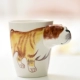 Cốc 3D động vật ba chiều dung tích lớn vẽ tay cốc uống gốm dễ thương sáng tạo cá tính cốc cà phê sữa - Tách