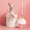 Hugging bucket gift box+flannel rabbit+pink crown