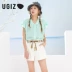 UGIZ mùa hè phong cách mới của phụ nữ Hàn Quốc thời trang ngọt ngào cổ chữ V không tay áo pull nữ UBSC601-5 - Áo sơ mi Áo sơ mi