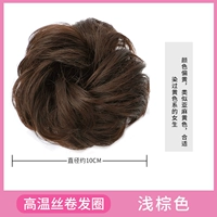 Высокоэлементный шелковый вьющий круг волос [светло -коричневый]