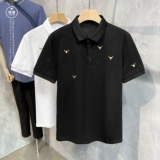 Трендовая дышащая футболка polo, в британском стиле, с вышивкой