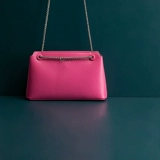 Небольшая дизайнерская портативная барсетка, цепь, сумка на одно плечо, из натуральной кожи, на цепочке