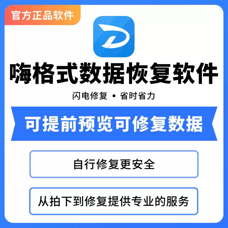 嗨格式数据恢复大师vip电脑移动硬盘内存sd卡u盘文件修复软件远程