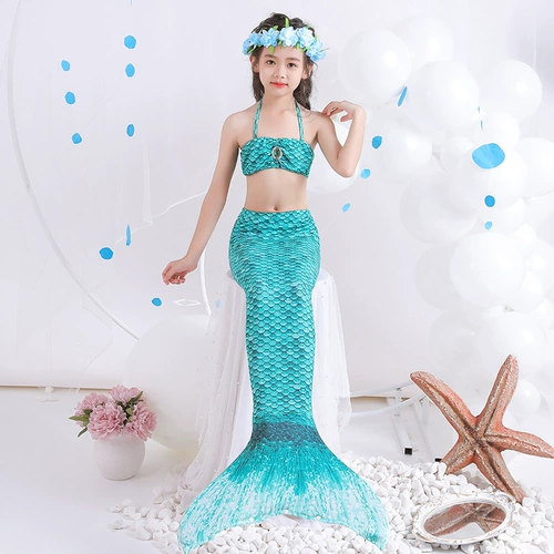 Детский купальник, наряд маленькой принцессы, комплект, крой «рыбий хвост», в западном стиле