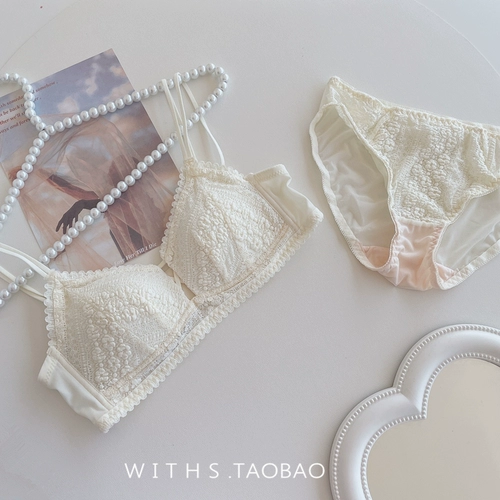 Милый кружевной тонкий бюстгальтер пуш-ап, бюстгальтер без косточек, нижнее белье, комплект
