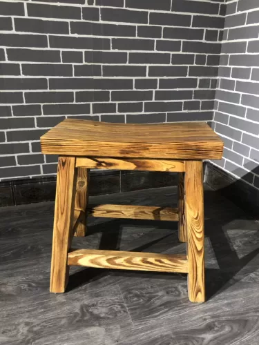 Столковое дерево старое сосновое табурет для обожженного табуретки с переоборудованием для обувного табурета Обланка столовая столовая написание табурета с твердым деревом с твердым табуреткой