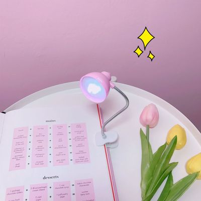 taobao agent [KKF] Uncle BJD 346 points with LED small table lamp clip lamps to protect the mini bedside lamp baby with props