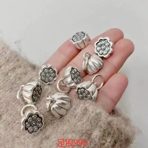 Другие аксессуары Ся Чун Серебряные украшения DIY925 Thai Silver Lotus Peach Foot Silver 990 DIY Accessories New Hot Sale