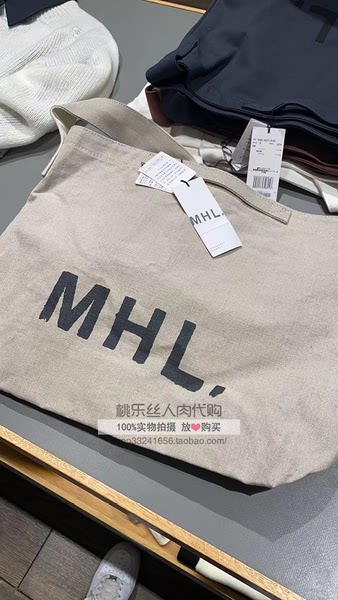 Предварительная съемка япония счетчик  MHL HEAVY COTTON CANVAS классическая LOGO посланник сумку