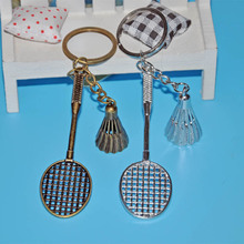 Новые сумки почтовый сплав бадминтон ракетка ключ пряжка теннис подвеска спортивный клуб сувенир милый подарок