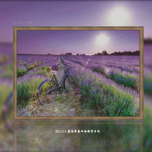 【ZZ1111 Lavender Flower Field Дневник путешествий】 Cross Stitch 2023 Новая серия ландшафта большая спальня
