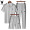 Серый (короткие рукава + шорты + брюки) 3 комплекта