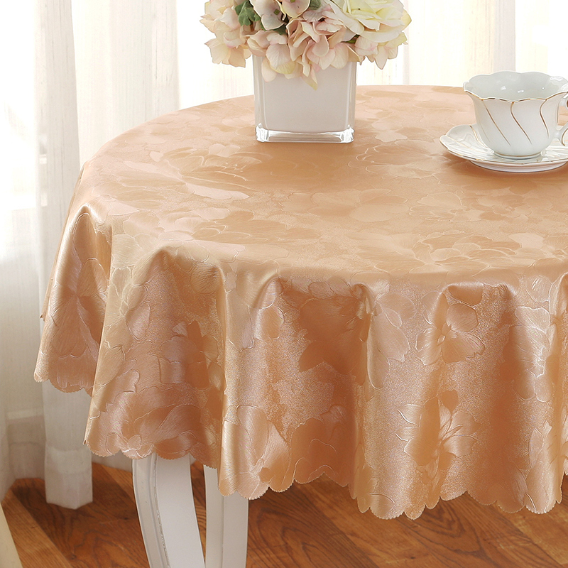 table cloth waterproof, oil-proof, scald-proof, disposable round fabric european-style hotel home hotel round table tablecloth tablecloth