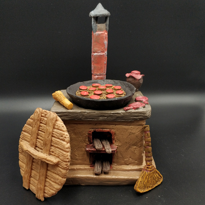 taobao agent Old-fashioned cooker, small furniture, food play, scale 1:12, soldier, SHF