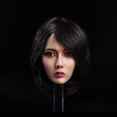 taobao agent 1: 6 soldier accessories ymtoys Asian beauty show head carved black hair pH pH gum female puppet model TBL