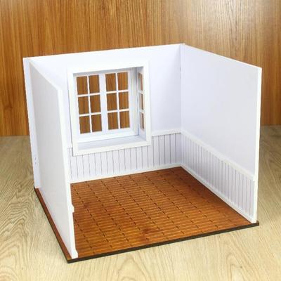 taobao agent [Mi shop MH] BJD/SD doll 12 points OB11 baby house hut bay window wall skirt simple room